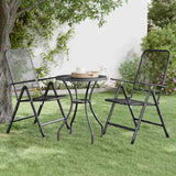 Vidaxl tuinstoelen inklapbaar 2 st metaalgaas antracietkleurig