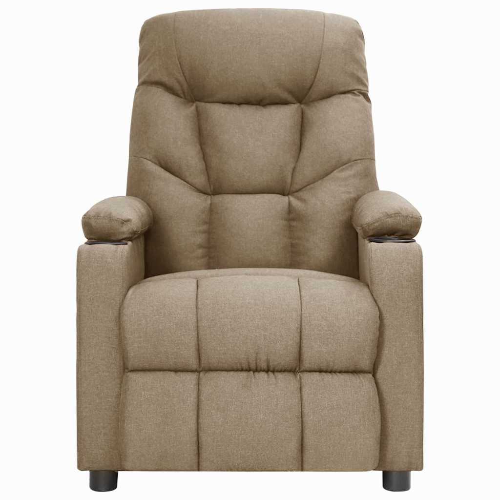 Vidaxl fauteuil verstelbaar stof taupe
