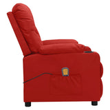Vidaxl massagestoel kunstleer wijnrood