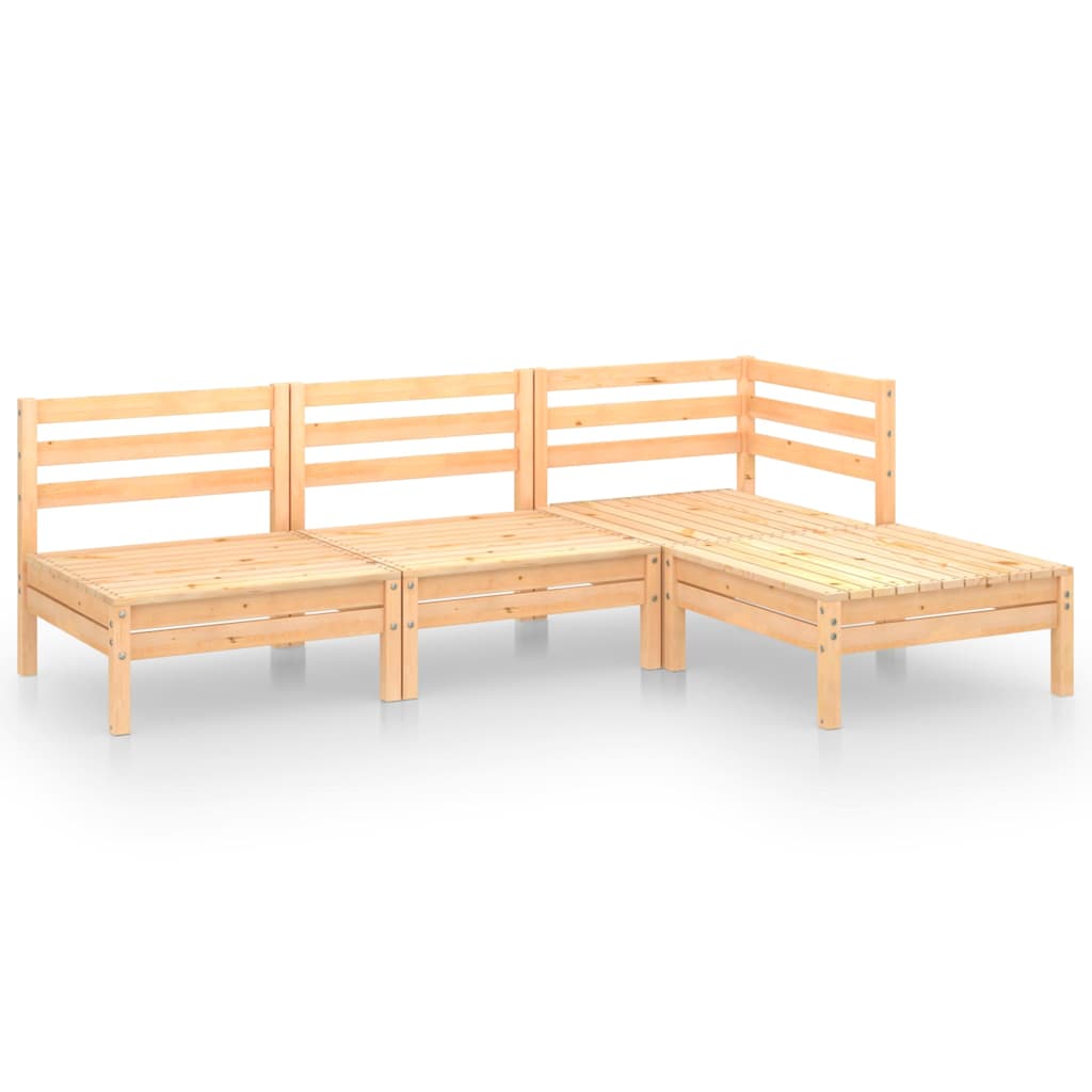 Vidaxl 4-delige loungeset massief grenenhout