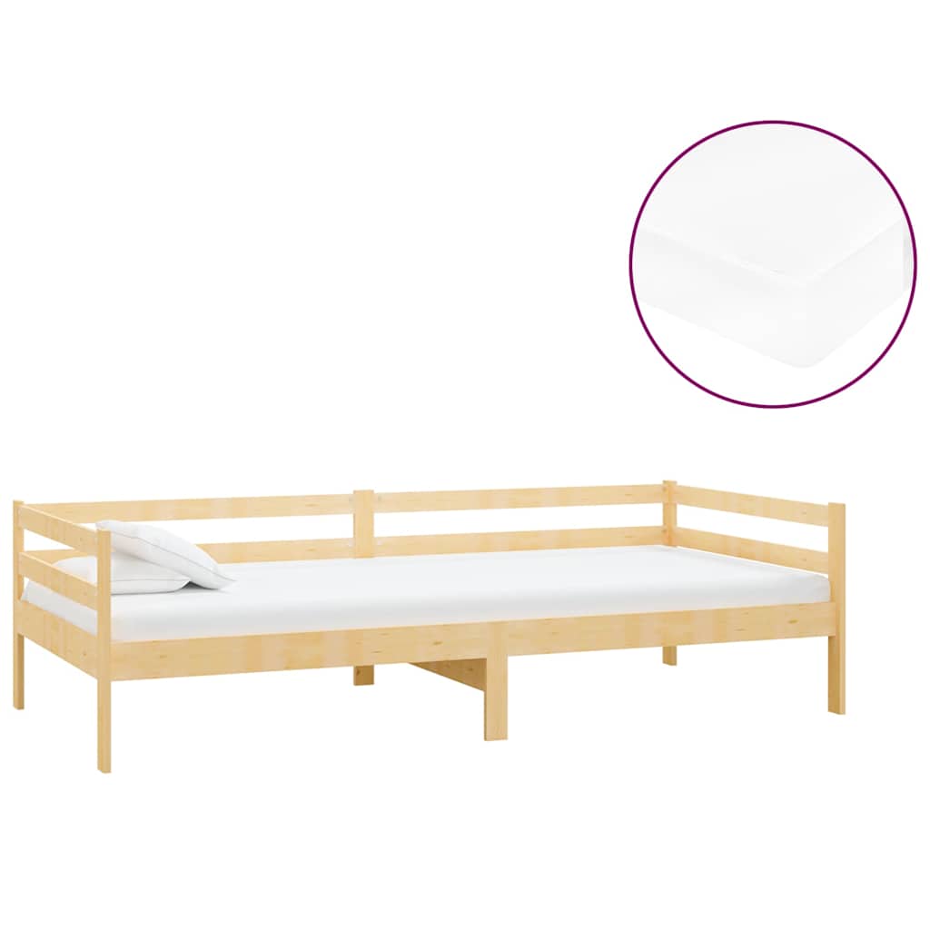 Vidaxl slaapbank met matras massief grenenhout 90x200 cm