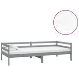 Vidaxl slaapbank met matras massief grenenhout grijs 90x200 cm
