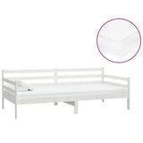 Vidaxl slaapbank met matras massief grenenhout wit 90x200 cm