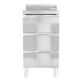 Armoires de cuisine vidaxl commerciales 3 st en acier inoxydable