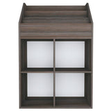 Vidaxl kindertijdschriftenrek 71x30x114 cm bewerkt hout grijs en eiken