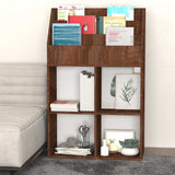 Vidaxl kindertijdschriftenrek 71x30x114 cm bewerkt hout bruineiken