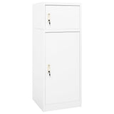Armoire de selle Vidaxl 53x53x140 cm en acier blanc
