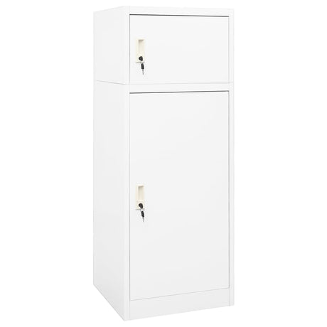Armoire de selle Vidaxl 53x53x140 cm en acier blanc