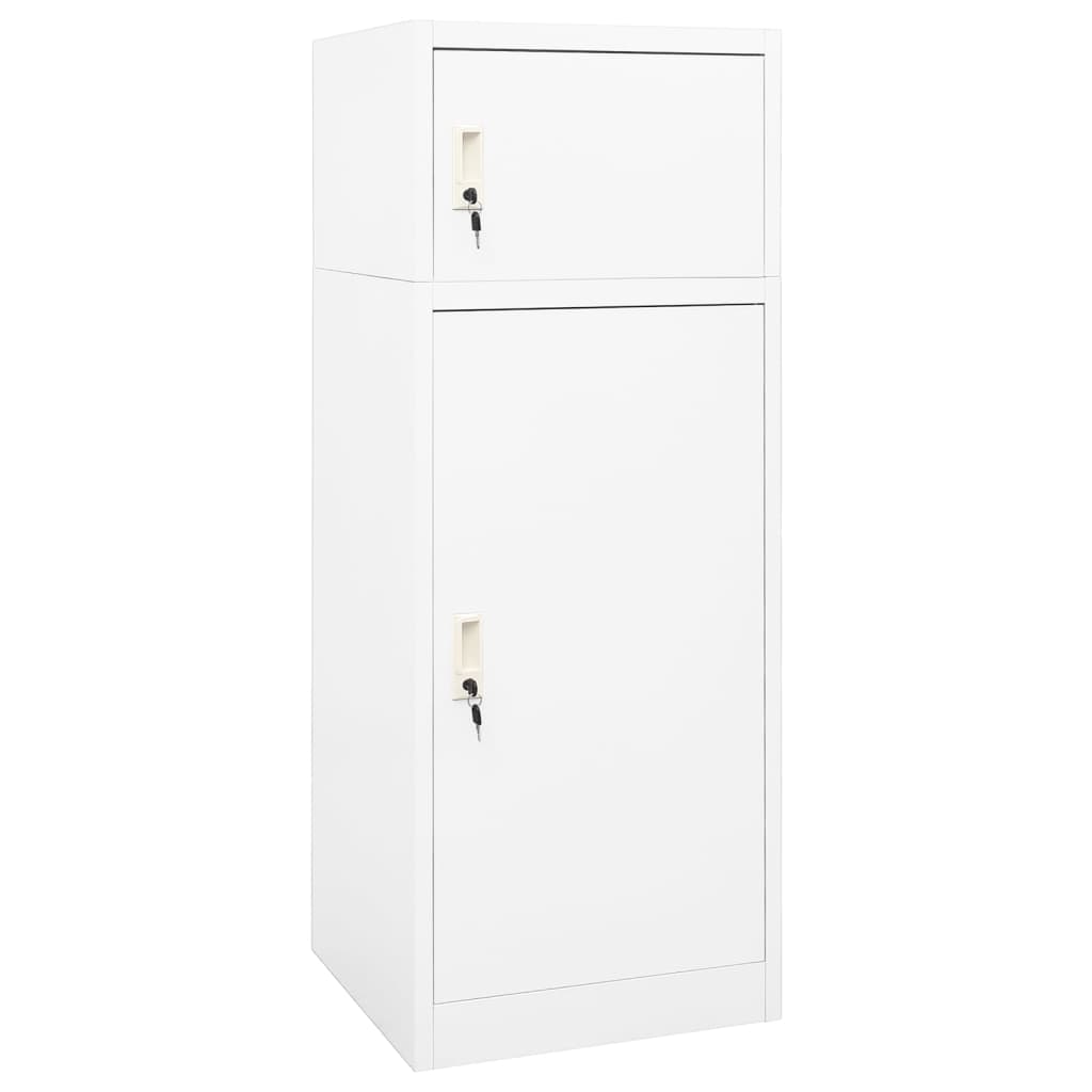 VidaXL Saddle cabinet 53x53x140 cm Steel White