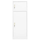 Armoire de selle Vidaxl 53x53x140 cm en acier blanc