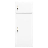 VidaXL Saddle cabinet 53x53x140 cm Steel White