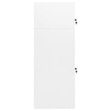 Armoire de selle Vidaxl 53x53x140 cm en acier blanc