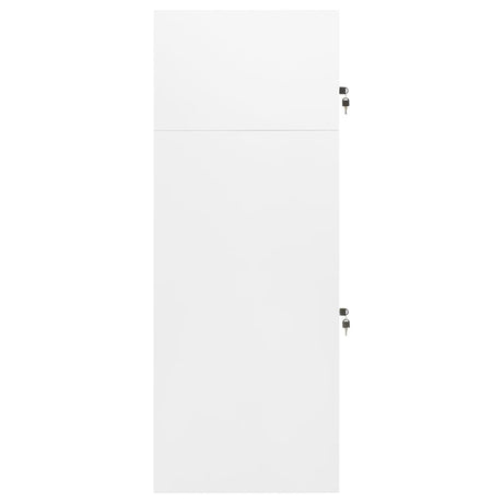 Armoire de selle Vidaxl 53x53x140 cm en acier blanc
