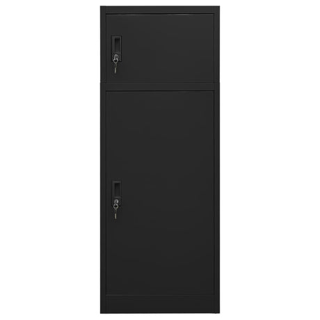Armoire de selle Vidaxl 53x53x140 cm en acier noir