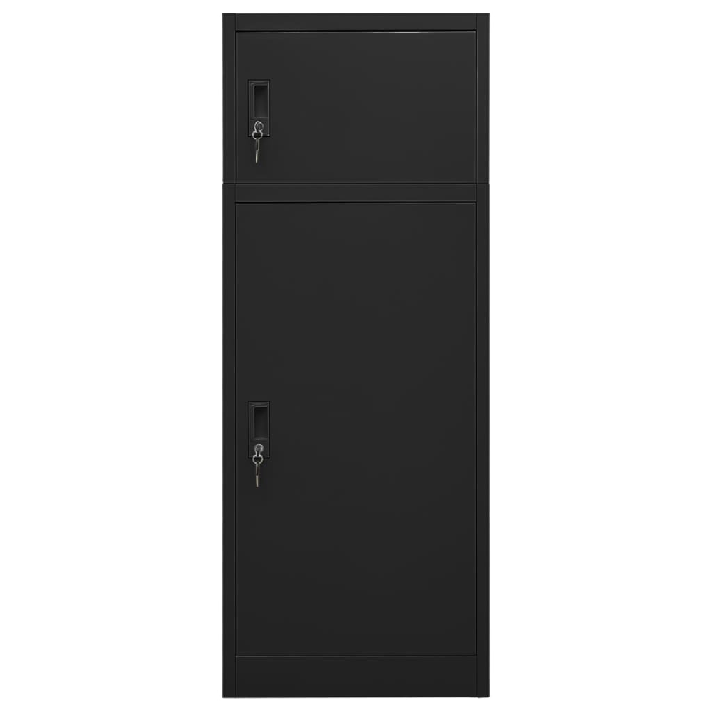 Vidaxl Sattelschrank 53x53x140 cm Stahlschwarz