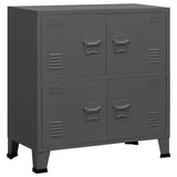 Vidaxl opbergkast industrieel 75x40x80 cm staal antracietkleurig