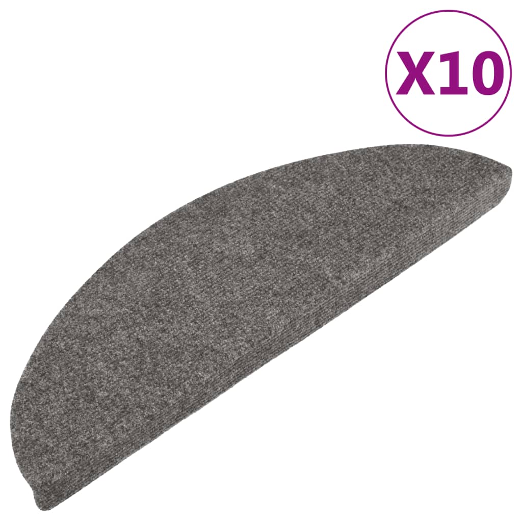 Vidaxl stair mats self -adhesive 15 st 56x17x3 cm gray