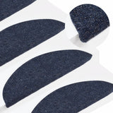 Vidaxl stair mats self -adhesive 15 st 56x17x3 cm blue