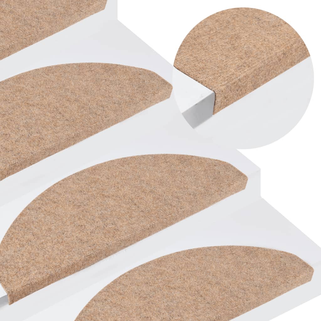 Vidaxl Staircases Self -adhesive 15 st 65x22.5x3.5 cm Beige