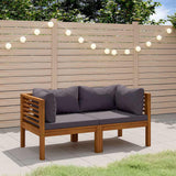 Vidaxl tuinbank 2-zits met kussen massief acaciahout