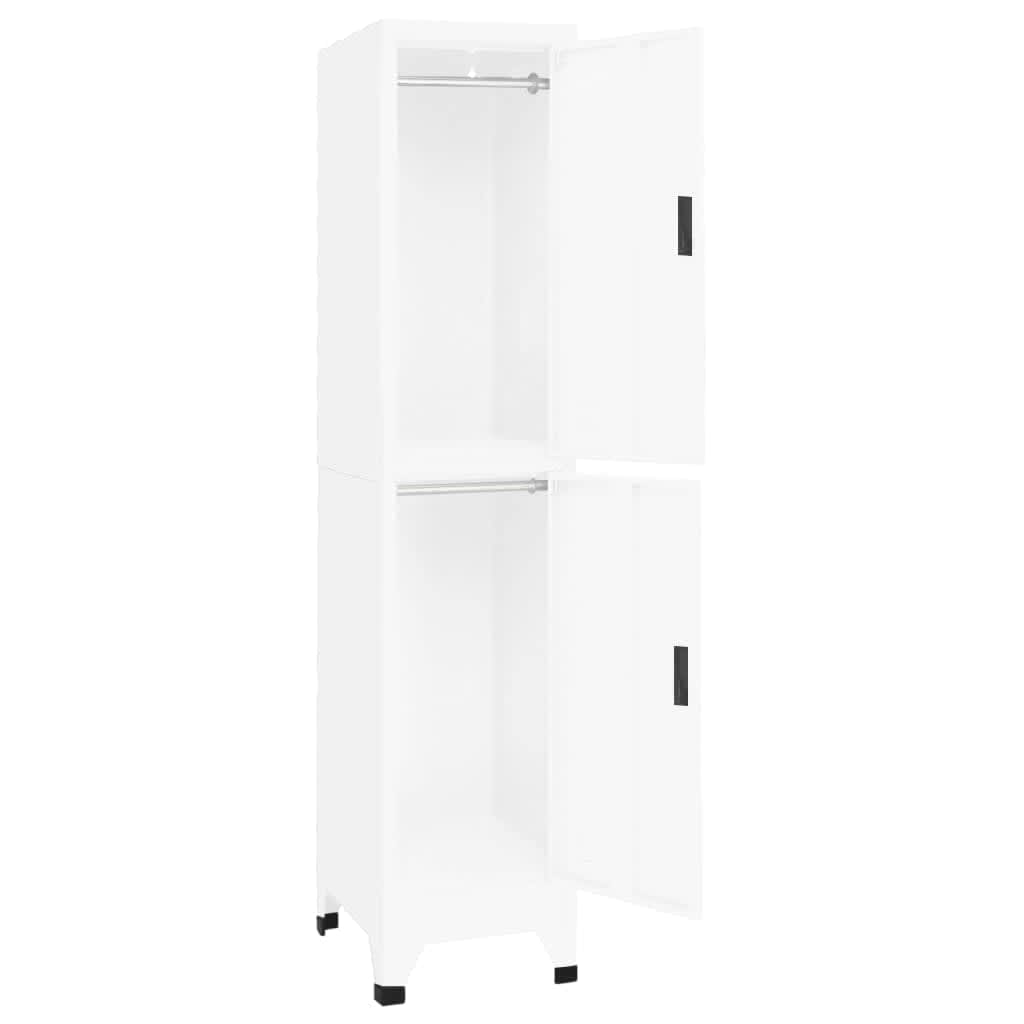 Vidaxl lockerkast 38x45x180 cm staal wit