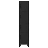 Vidaxl lockerkast 38x45x180 cm staal zwart
