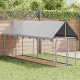 Vidaxl Chienne Kennel pour l'extérieur avec toit 400x100x150 cm