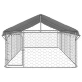 Vidaxl dog kennel for outside with roof 600x200x150 cm