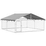 Vidaxl Chienne de chien avec toit 300x300x150 cm