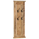 Racks de manteau vidaxl 2 pcs 38x100 cm en bois de mangue solide