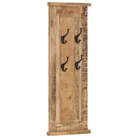 Racks de manteau vidaxl 2 pcs 38x100 cm en bois de mangue solide