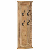 Racks de manteau vidaxl 2 pcs 38x100 cm en bois de mangue solide