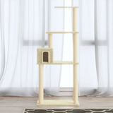 Vidaxl Cat Scratch Post avec Sisal Scratch Posts 147 cm Crème -Colored