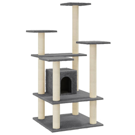 Vidaxl Cat Scratch Post avec Sisal Scratch Posts 110 cm Gris foncé
