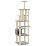 Vidaxl Cat Stracing Post avec sisal Scratch Posts 183 cm Gris clair