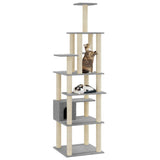 Vidaxl Cat Stracing Post avec sisal Scratch Posts 183 cm Gris clair
