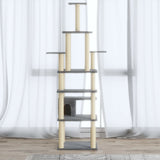 Vidaxl Cat Stracing Post avec sisal Scratch Posts 183 cm Gris clair