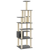 Vidaxl Cat Scratch Post avec Sisal Scratch Posts 183 cm Gris foncé