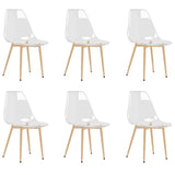 Vidaxl eetkamerstoelen 6 st pet transparant
