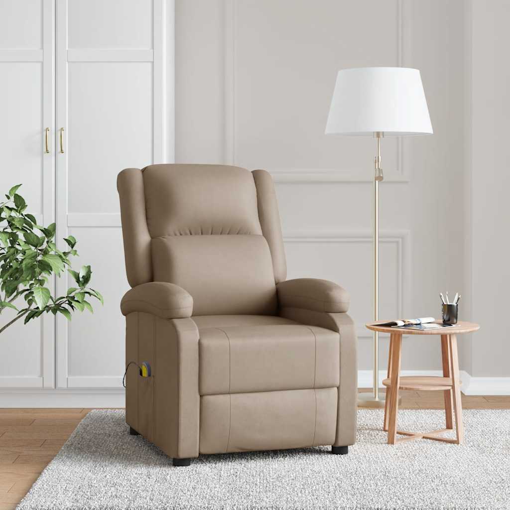 Vidaxl massagestoel kunstleer cappuccinokleurig