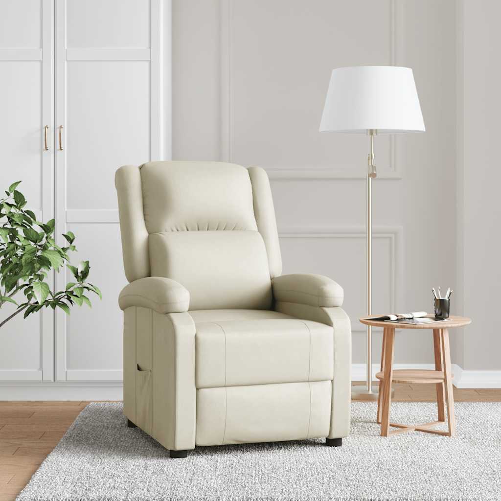 Vidaxl fauteuil verstelbaar kunstleer wit