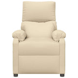 Vidaxl fauteuil verstelbaar stof crèmekleurig