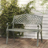 Vidaxl tuinbank 102 cm gietaluminium groen