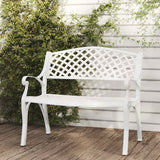Vidaxl tuinbank 102 cm gietaluminium wit