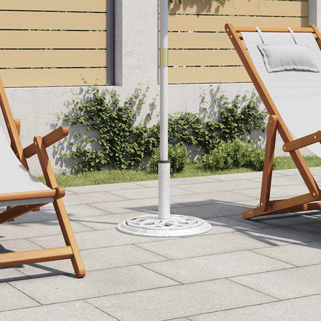 Vidaxl Parasol Foot 44x44x31 cm en fonte blanche