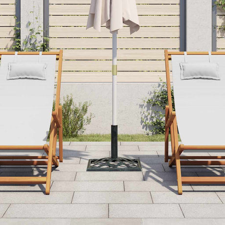 Vidaxl Parasol Foot 44x44x31 cm en fonte vert