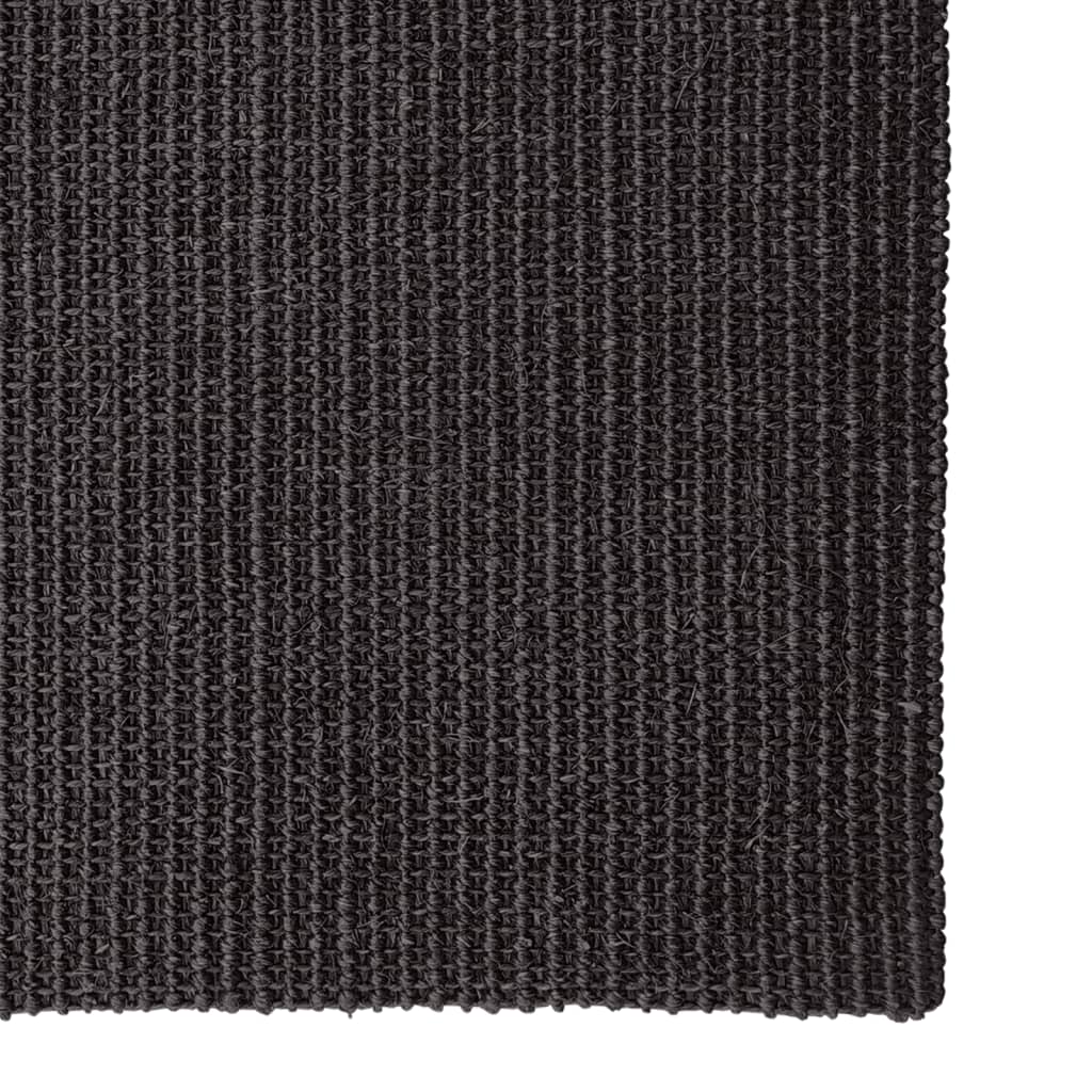 Alfombra Vidaxl 66x200 cm Natural Sisal Black