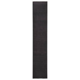 Tapis vidaxl 66x350 cm noire de sisal naturel