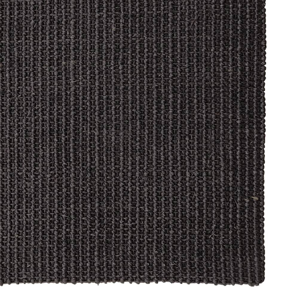 Vidaxl Rug 66x350 cm Natural Sisal Negro