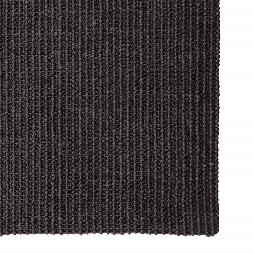 Vidaxl Rug 80x200 cm Natural Sisal Black